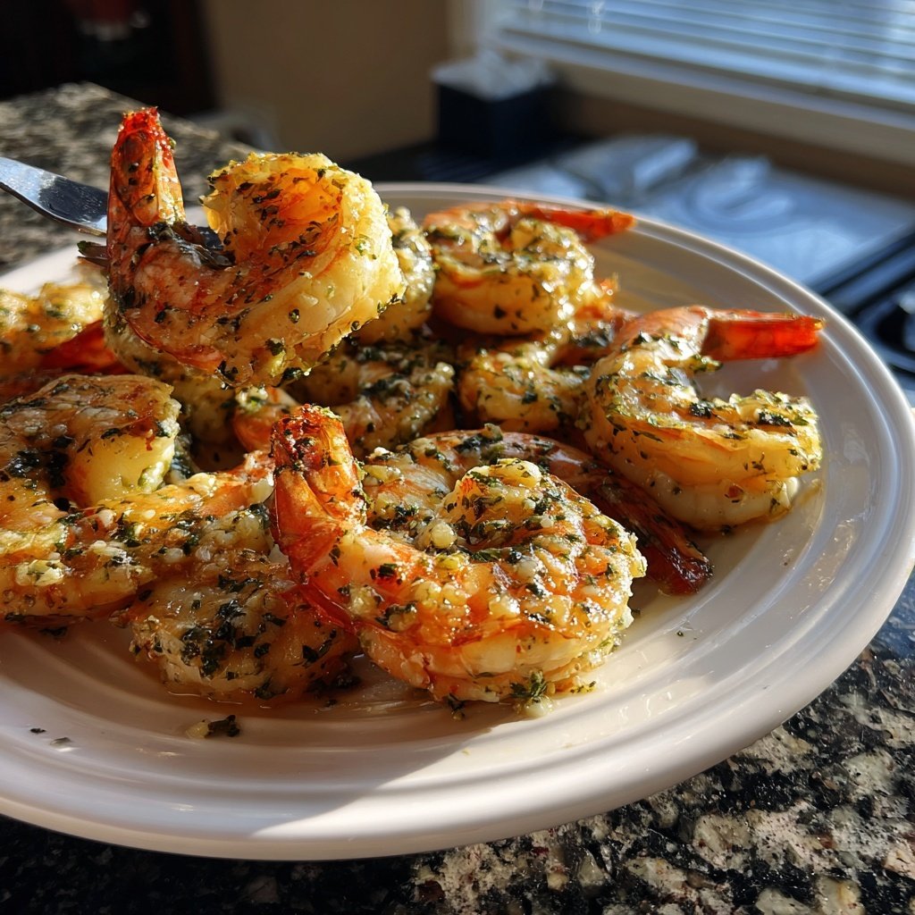 Sizzling Lime Garlic Shrimp
