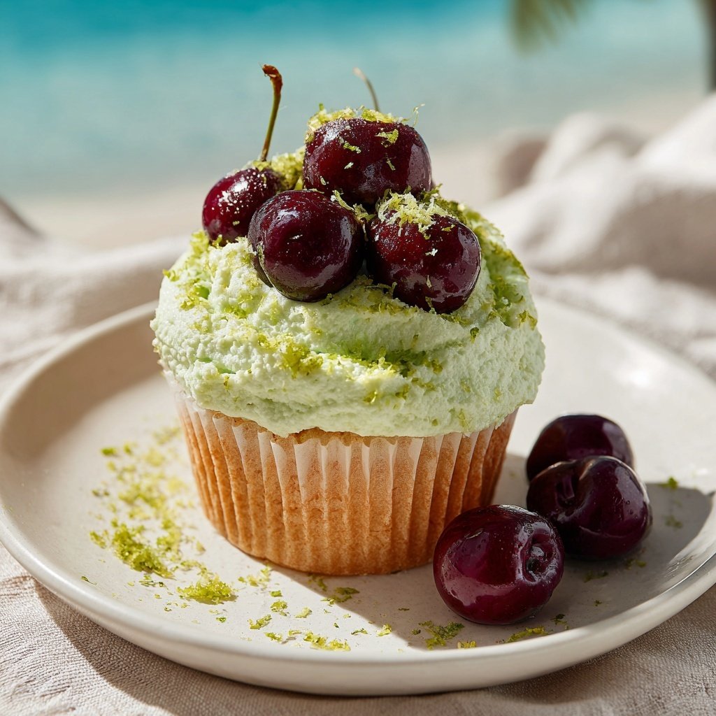 Cherry Limeade Sparkling Cupcake