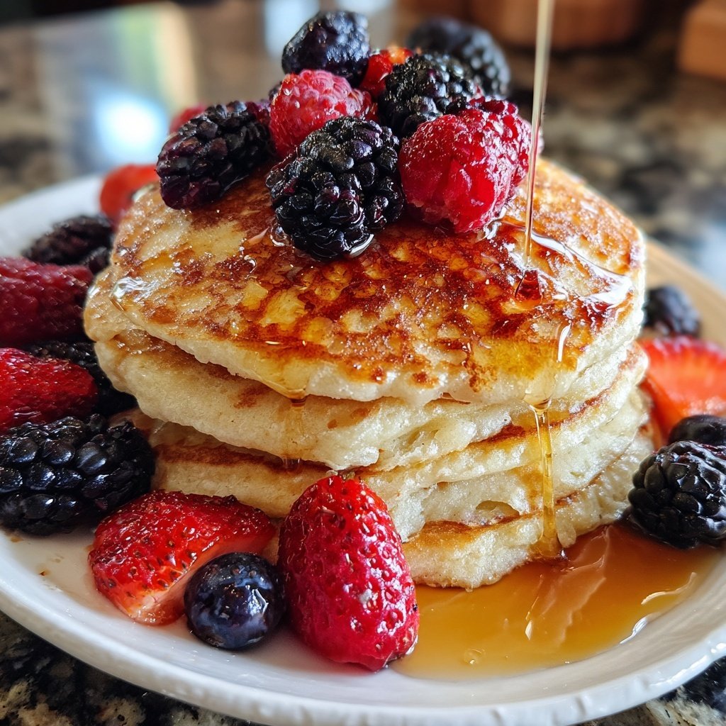 Biggest Loser Pancakes with Berries