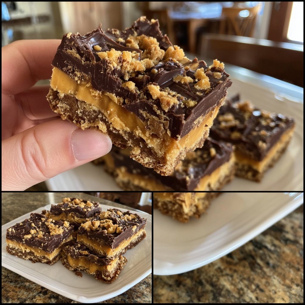 Peanut Butter S’mores Fudge Bars