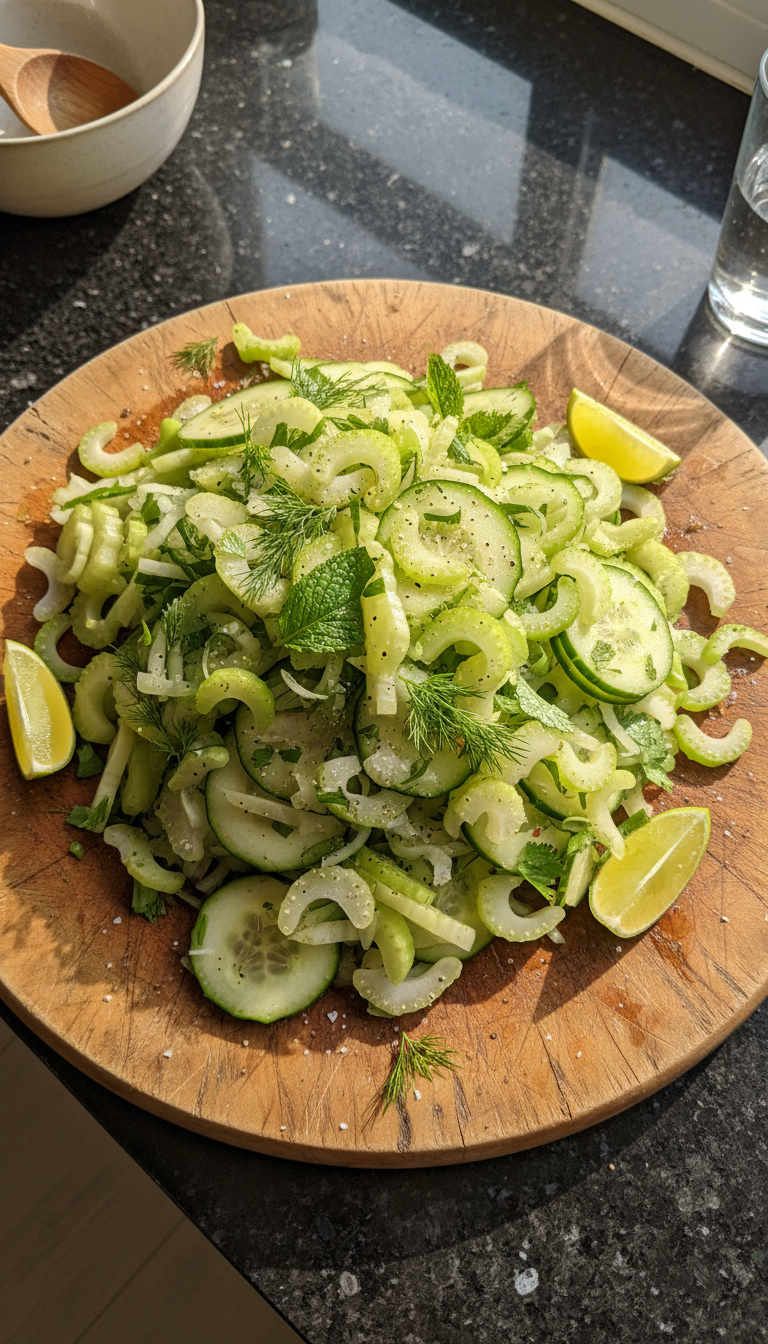 Celery and Cucumber Slaw