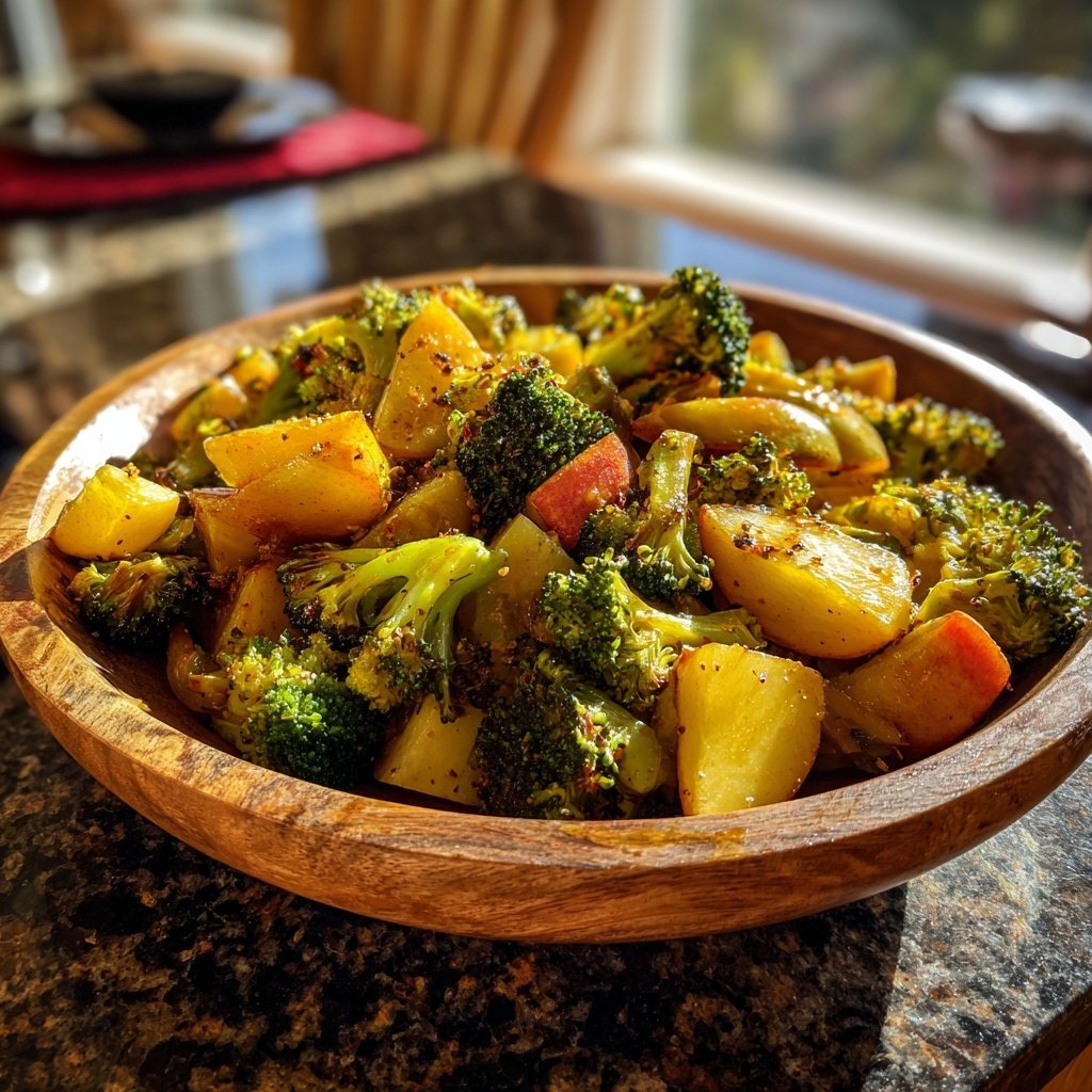 Savory Apple and Broccoli Stir-Fry