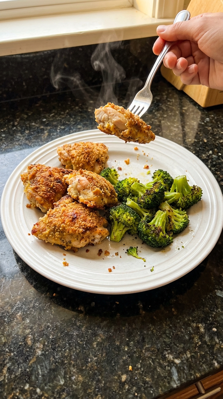Crispy Baked Chicken and Broccoli