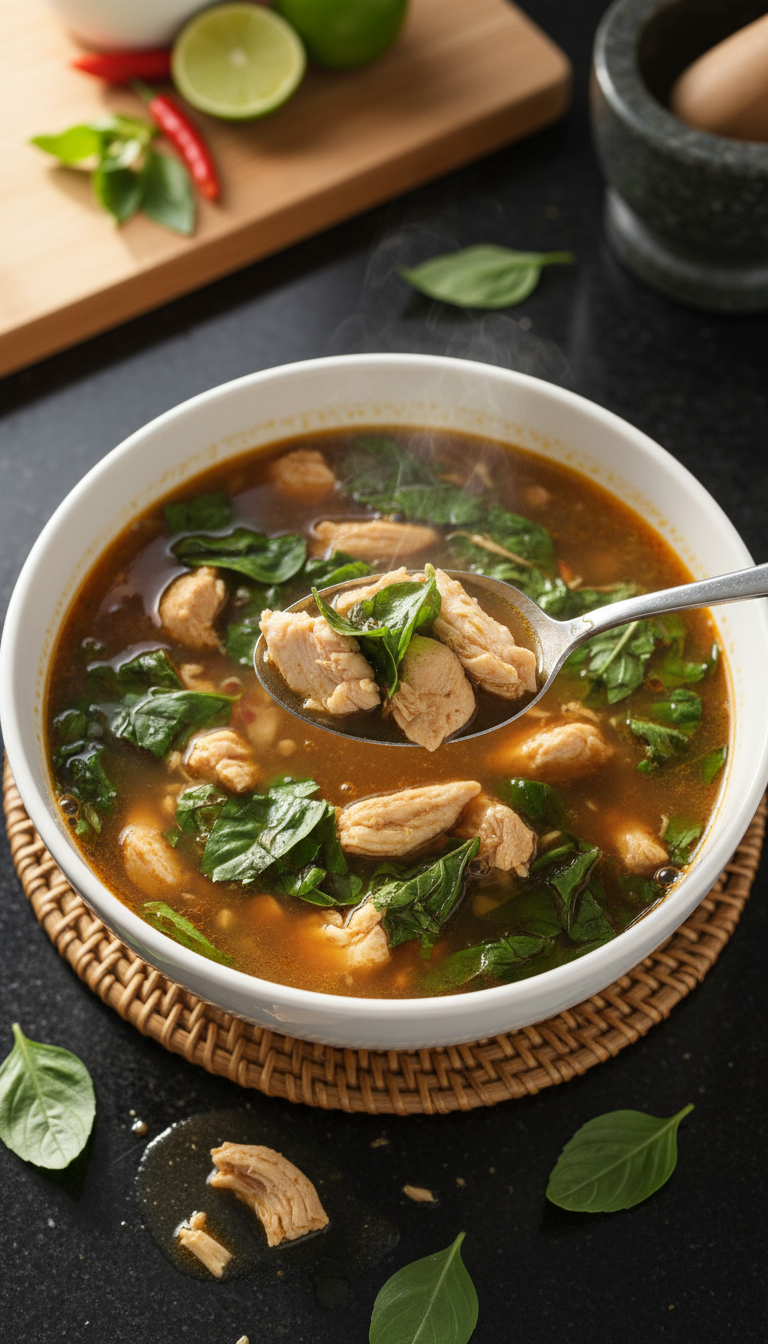 Thai Basil Chicken Soup
