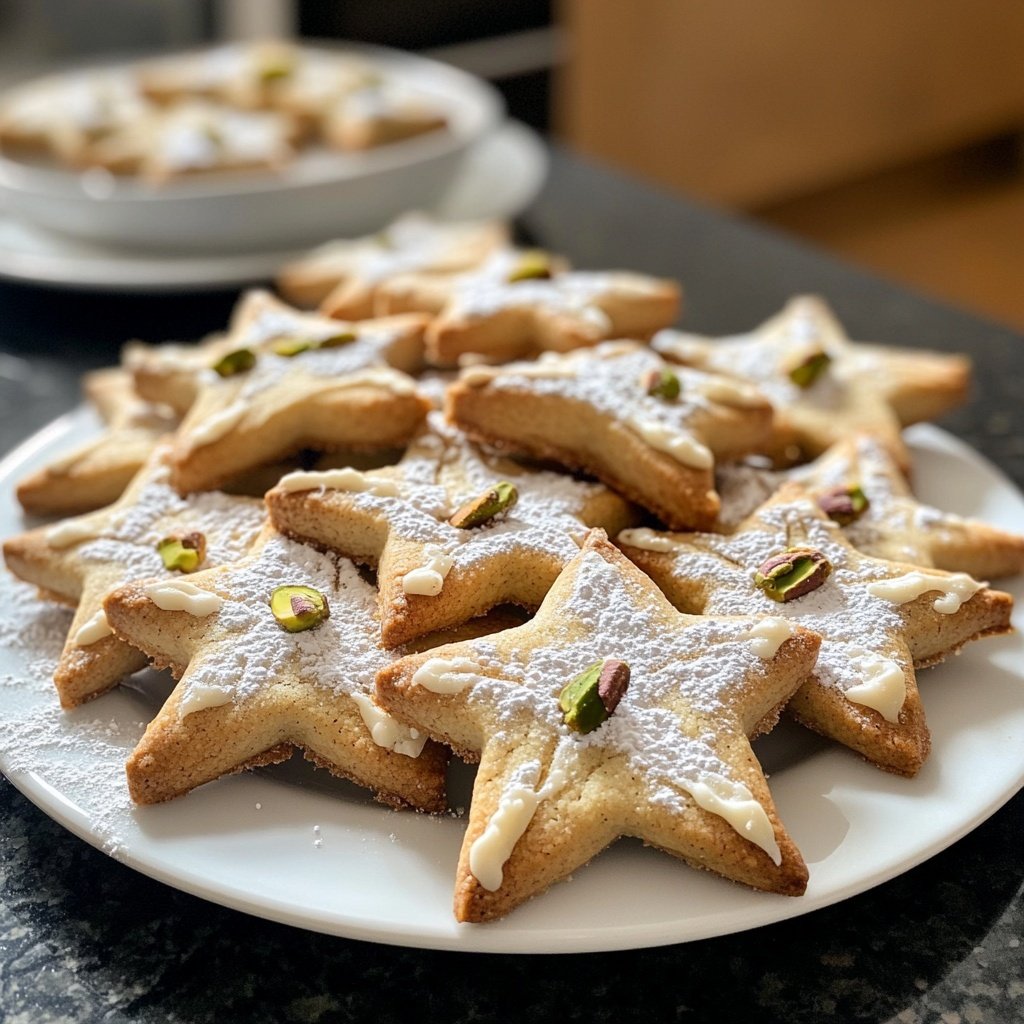 Pistachio Cinnamon Star Cookies