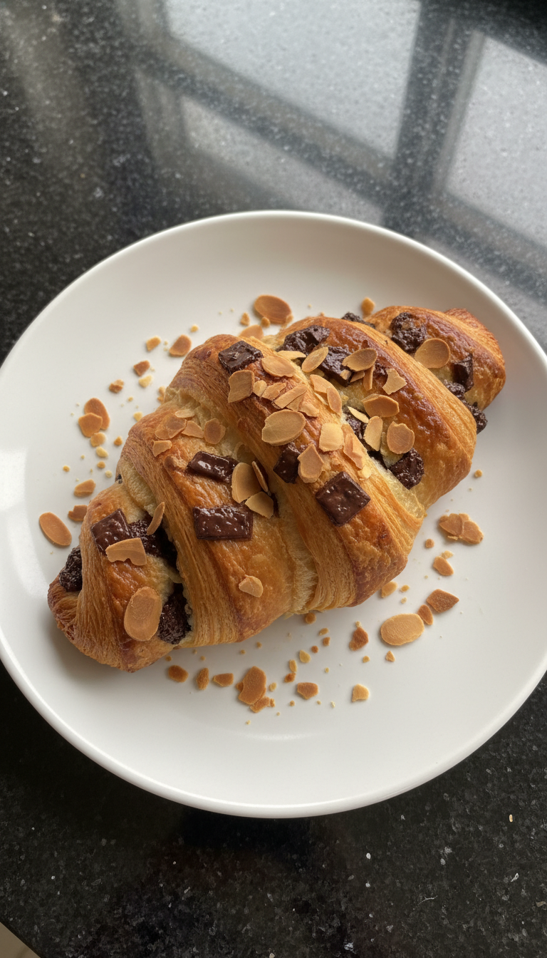 Almond Chocolate Croissant Roll