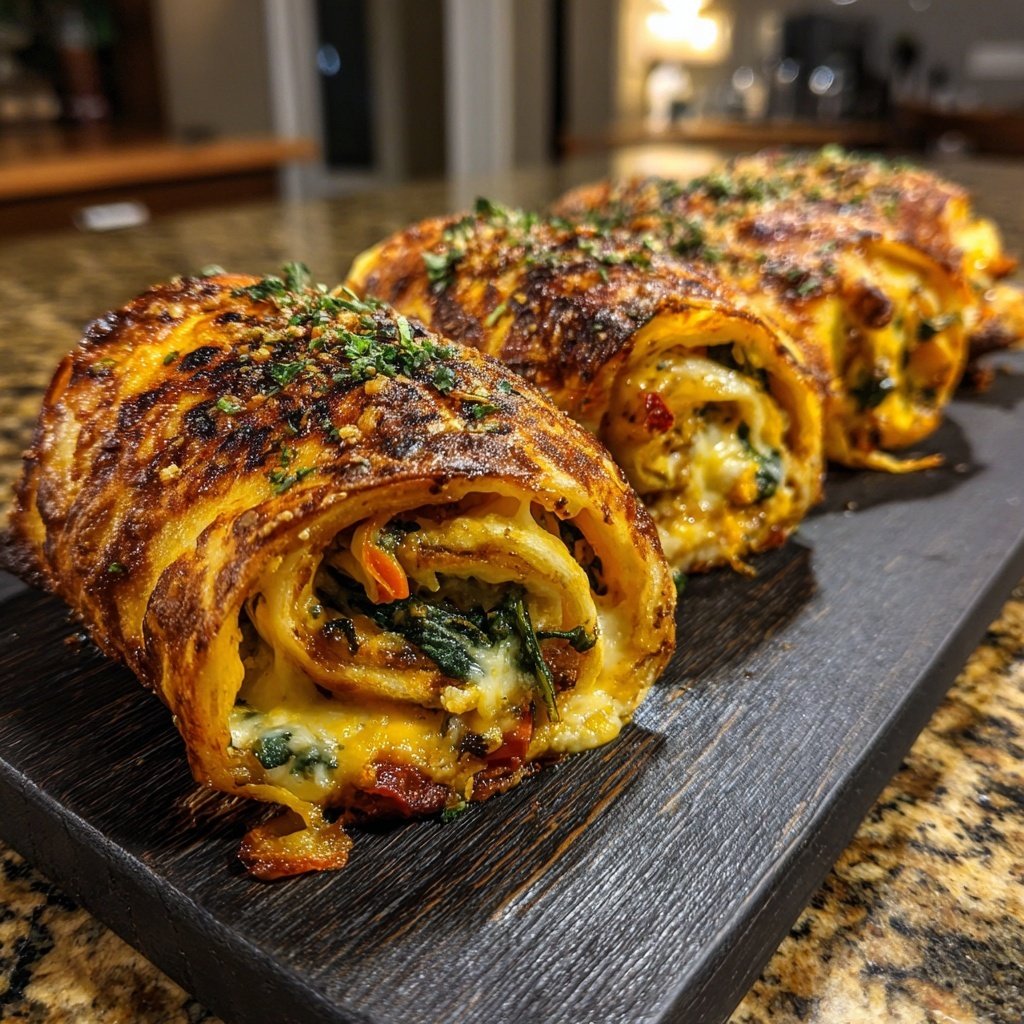 Cheesy Veggie Quesadilla Rolls