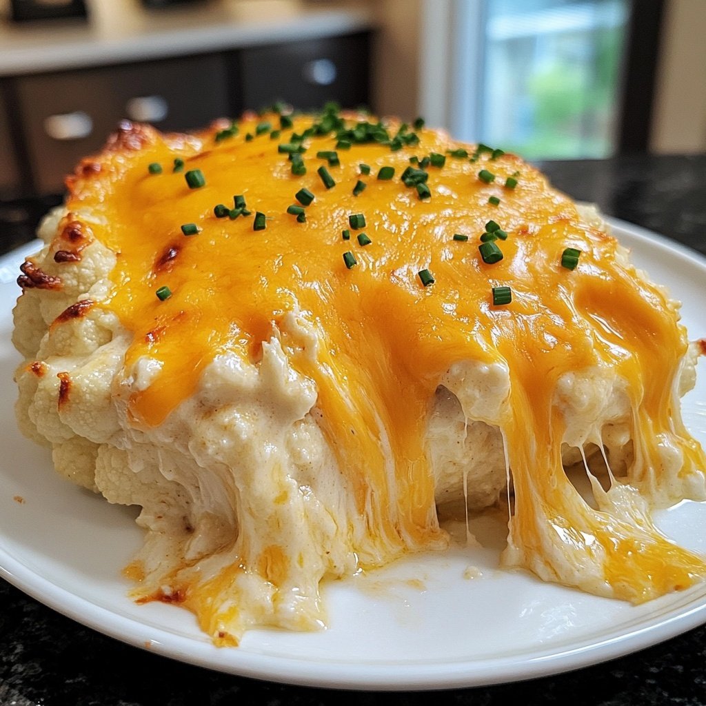 Baked Cauliflower Cheesy Dip