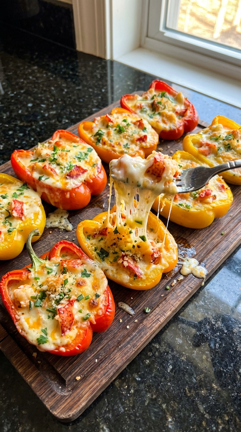 Creamy Lobster Stuffed Peppers