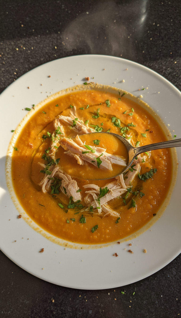 Sweet Potato Soup with Chicken
