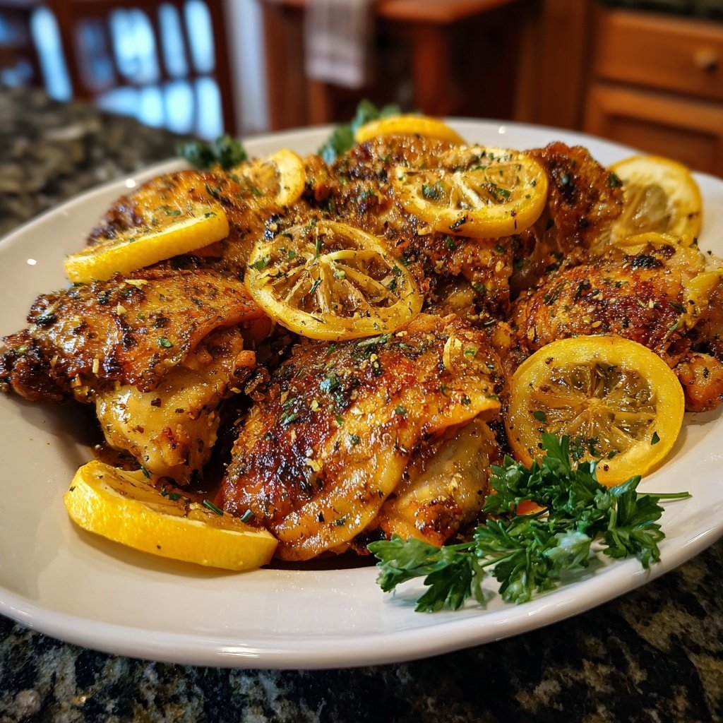 Saffron Lemon Chicken Thighs