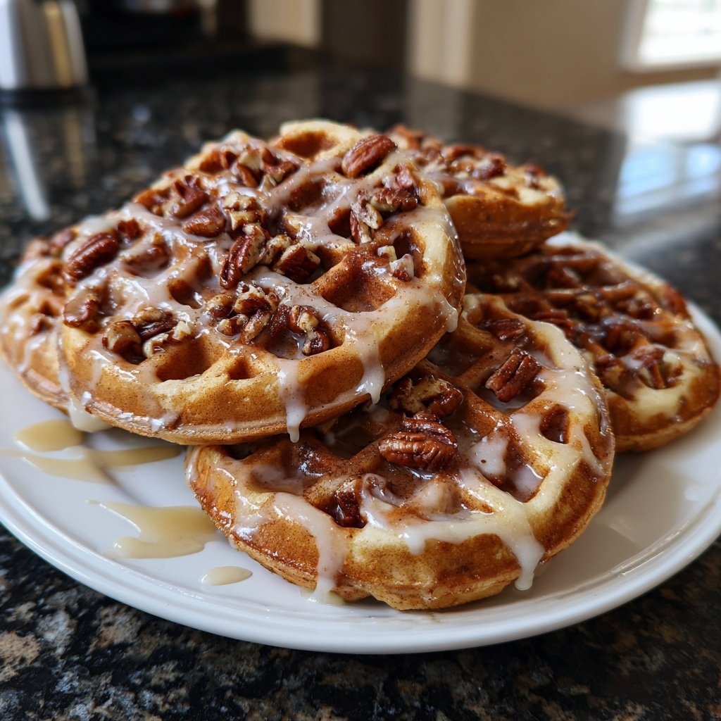 Cinnamon Roll Waffles Recipe