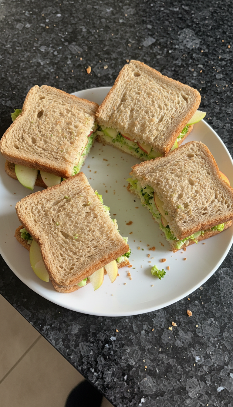 Delicate Broccoli Apple Sandwiches