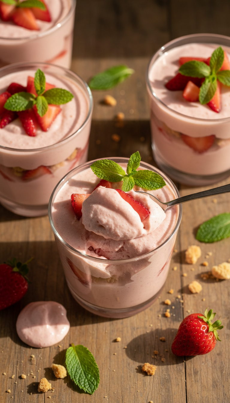 Strawberry Mousse Parfaits