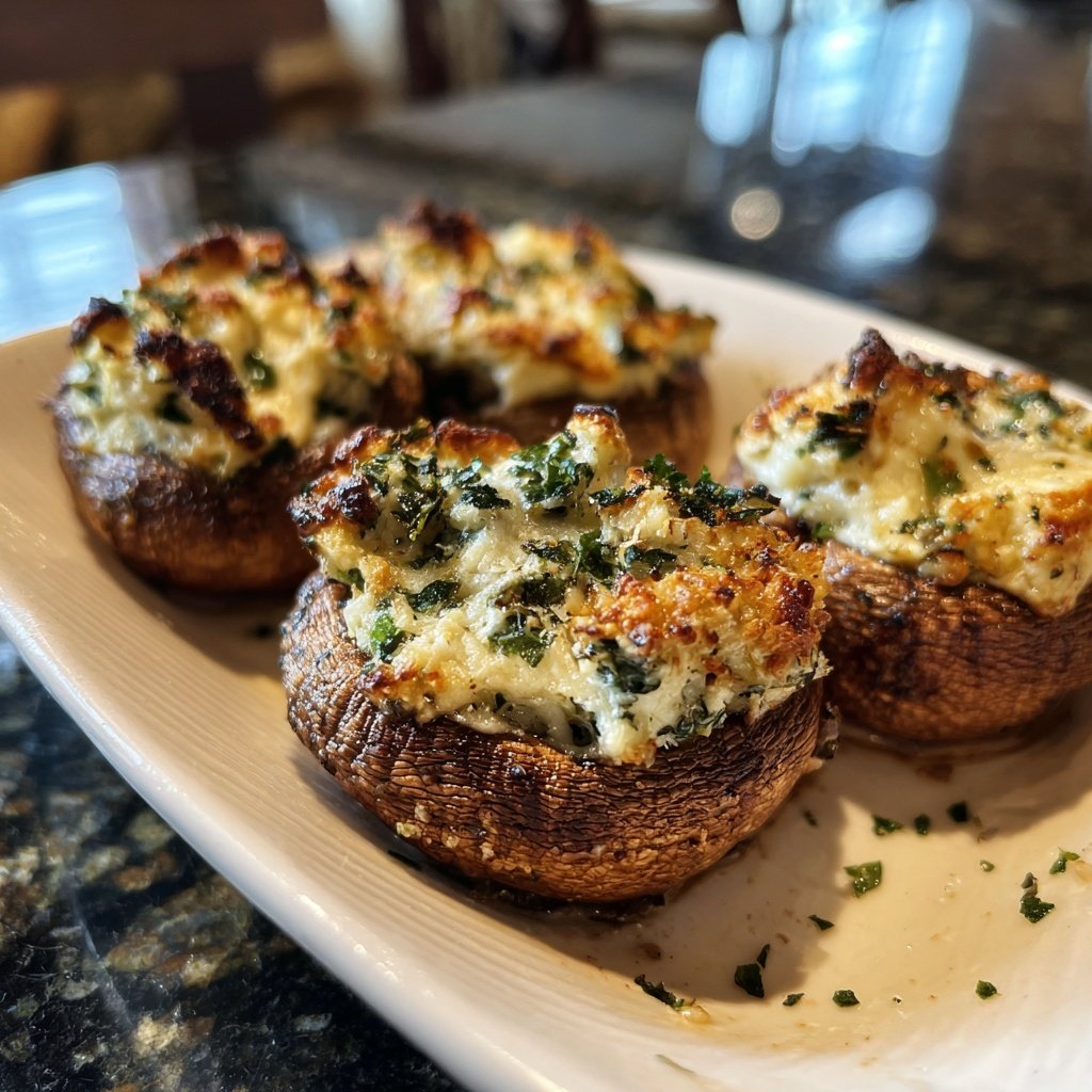 Stuffed Mushrooms with Cream Cheese and Herbs