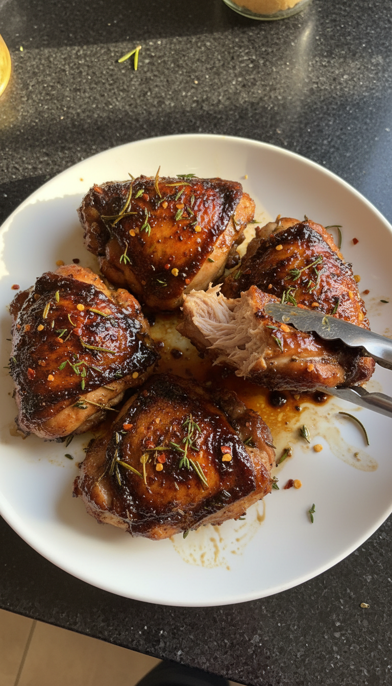 Balsamic Glazed Chicken Thighs